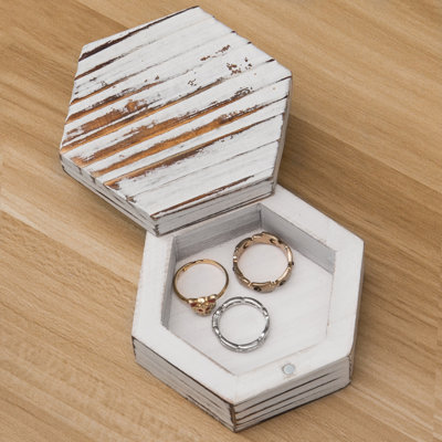 Boîte à bijoux hexagonale
