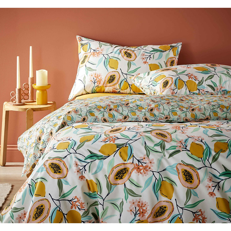 Declyan Floral Duvet Cover Set with Pillowcases Included, Single - 1 Standard Pillowcase