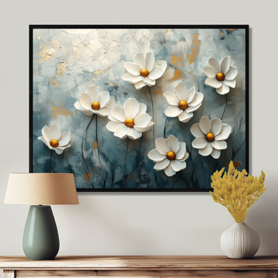 Isco Geraniums Pure Form Minimalisme II - marguerites, art mural large