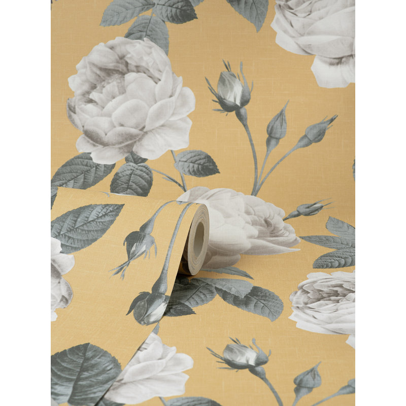 Rouleau de papier peint L 33 pi x l 20,86 po Highvale, Jaune
