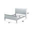 Charmant lit simple en platine - La fabrication en bois massif Graceful Curves requiert un sommier tapissier de 85 po x 47 po 41 po Classic Elegance, placage de gomme sans rangement 41 po-1505769433