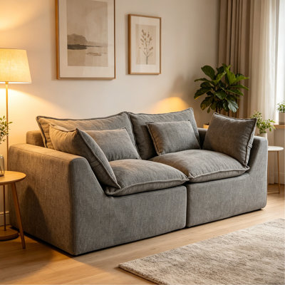 Canapé modulaire surdimensionné de 74,8 po de large avec canapé modulaire True Relax Comfy et sièges larges et profonds