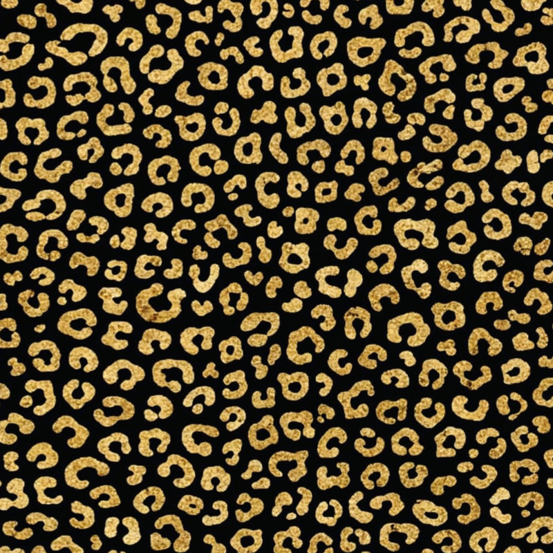 Couvertures à motif léopard, L 50 po x H 60 po, Or noir