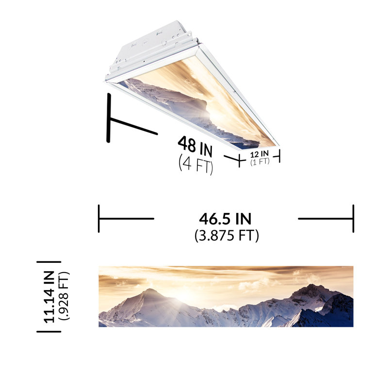Landscape Rectangle Fixture Component Ceiling Light