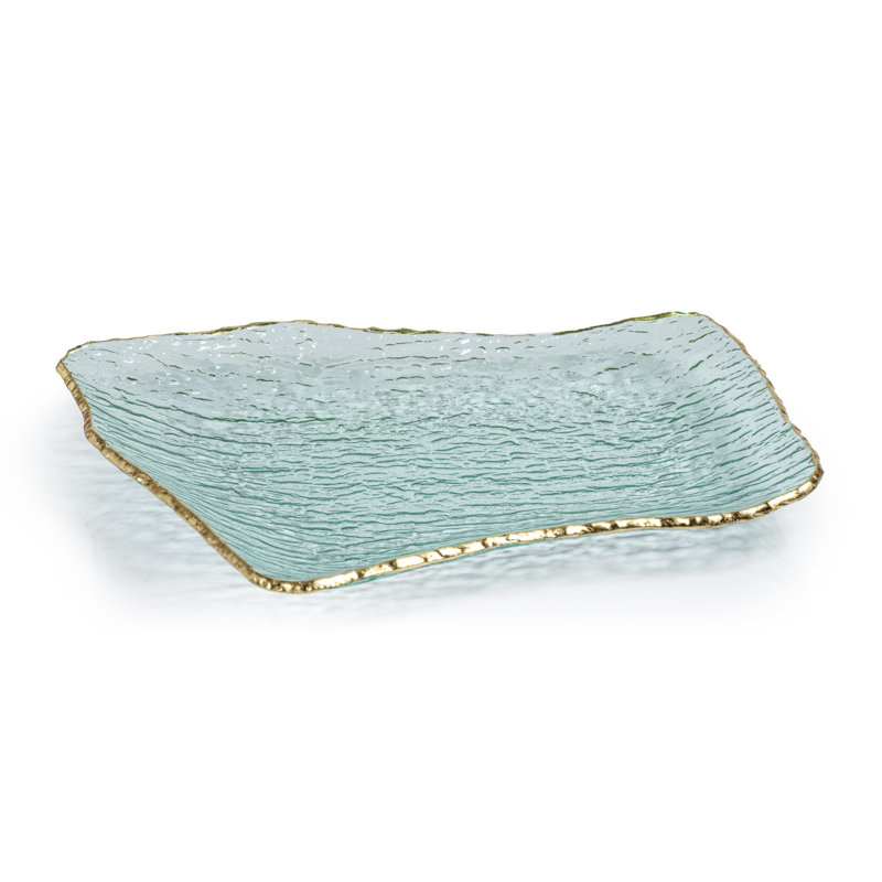 Ensemble de 4 assiettes rectangulaires Cassiel, H 1,75 po x l 14 po x P 11,25 po