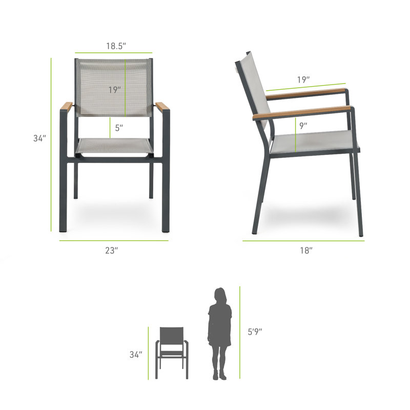 Chaise de salle à manger d'extérieur Wailey
