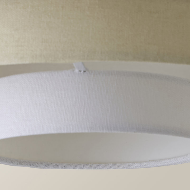 19cm H Linen Drum Pendant Shade ( Clip On ), Cream, No