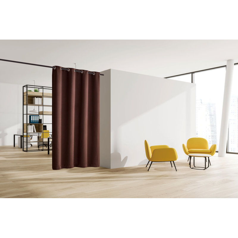 Emillie Blackout Single Curtain Panel, Brown, 48" W x 84" L