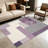 Geometric Blocks Purple carpet-easy to clean, machine-washable, soft and comfortable; suitable for door mats, kitchens, living rooms, bedrooms, corridors, and laundry areas. Easy to clean, durable carpet for home decoration.-129132175