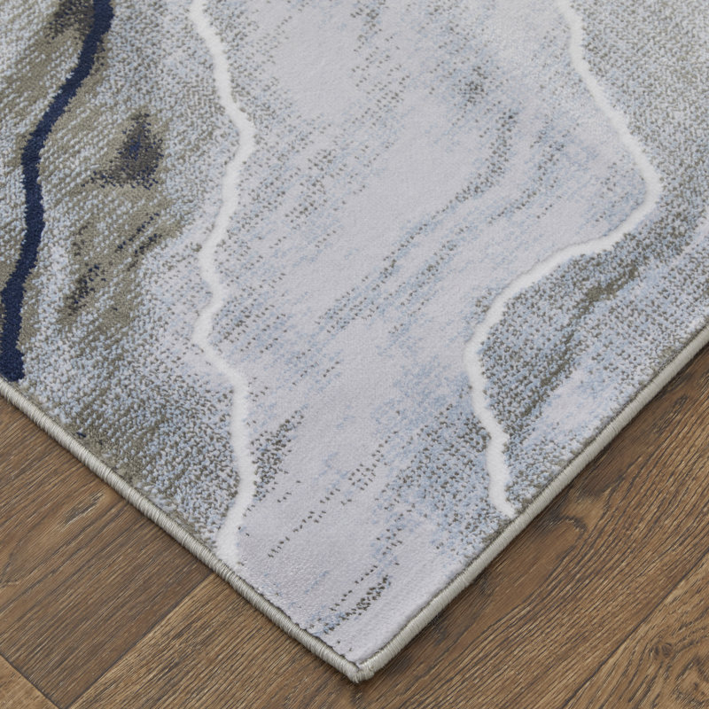 Javers Industrial Abstract Polypropylene/Polyester Area Rug, Runner 2'10" x 8'