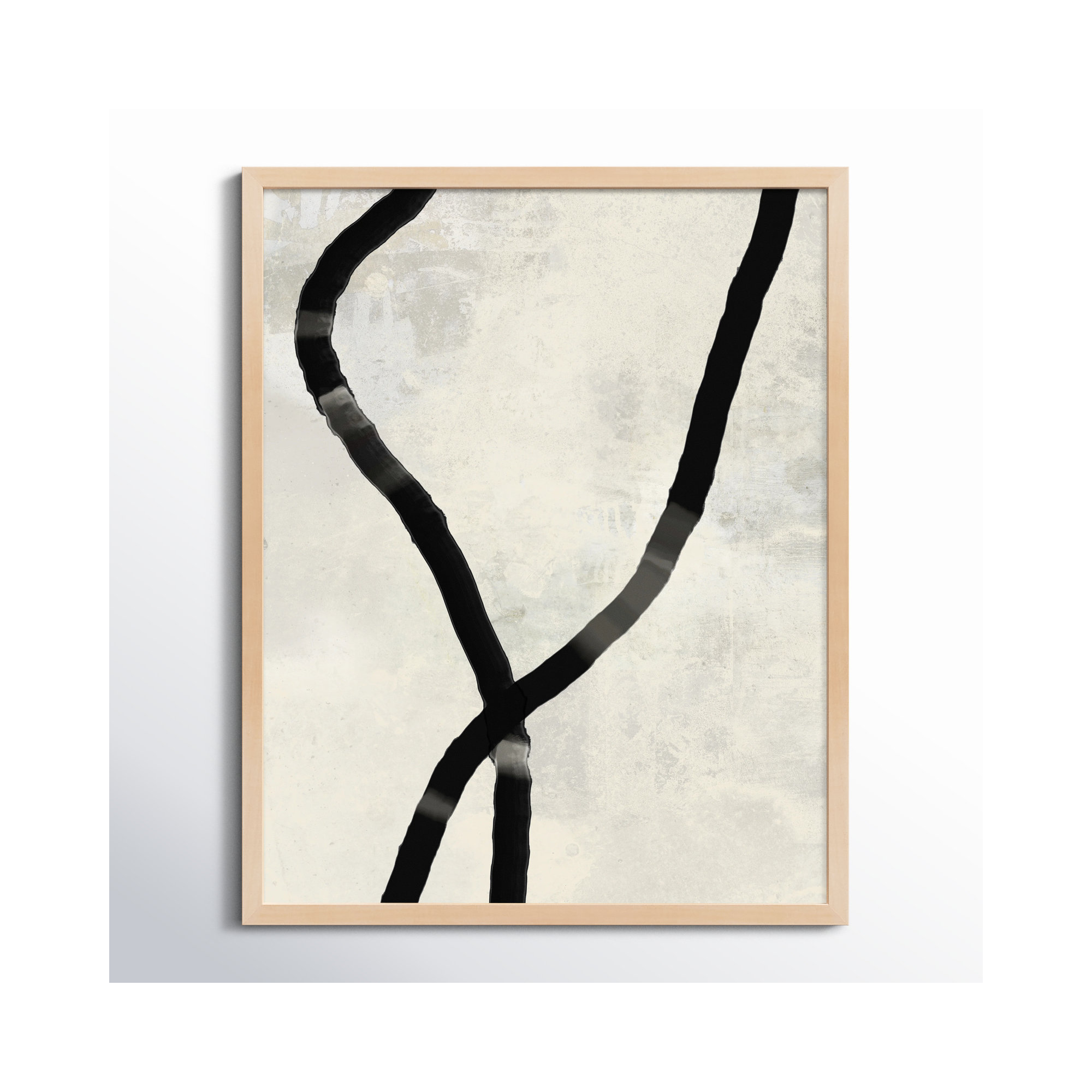 Black Rope 5 by Jacques Pilon, 38" H x 30" W x 1.25" D, Brown