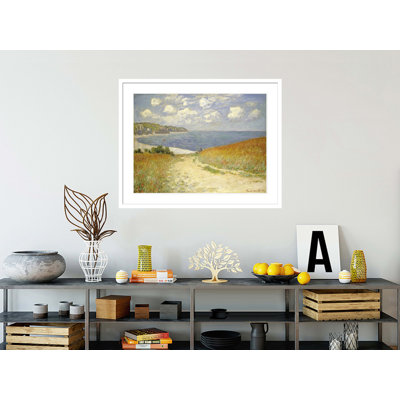 «Path In The Wheat at Pourville» par Claude Monet, impression giclée encadrée