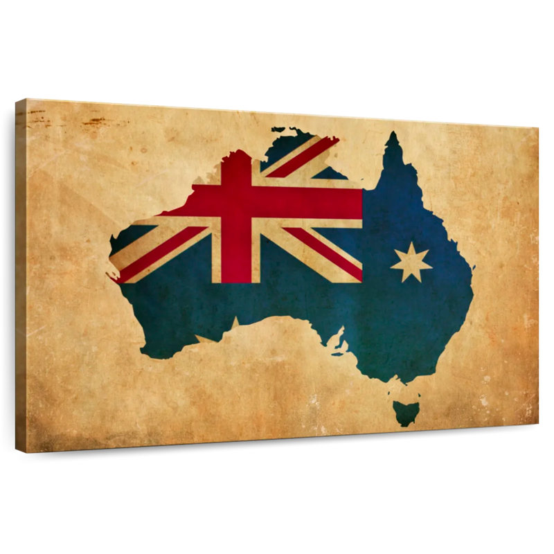 Carte du drapeau australien d'Aliaz, H 20 po x l 30 po