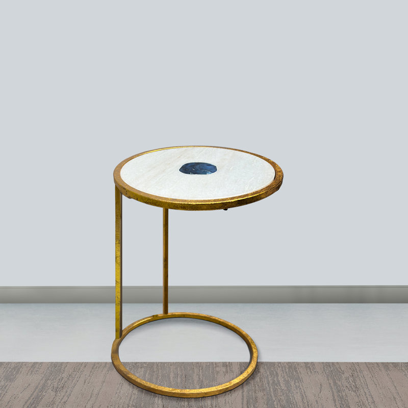 Agate Inlaid Marble Cocktail Table Agate Inlaid Marble Cocktail Table