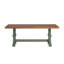 Ensemble de salle à manger Marcotte 78 po en bois massif fini chêne avec chaises à dossier à fuseaux - 6 pièces, table de piétement en sauge antique, chaises et banc à piètement noir antique-1518945087-1518945081