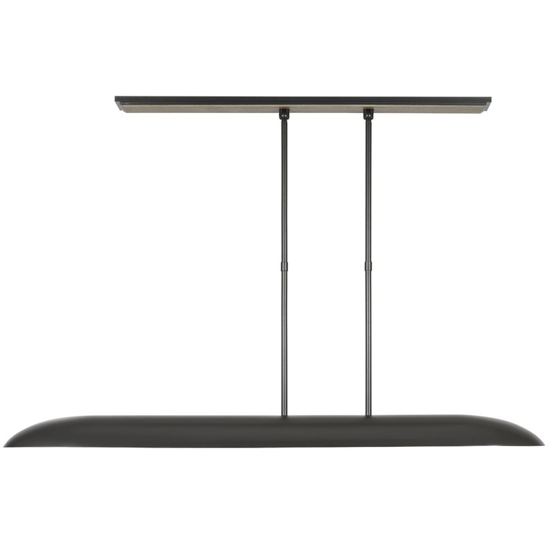 Anne-Marie Barton Remi 60" Linear Pendant, Matte Carbon and Warm Walnut