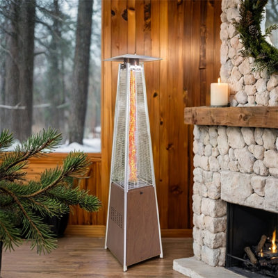 48,000 Btu Propane Patio Heater – Detachable Wheels & Protective Cover, Outdoor Terrace Garden Poolside Heater For Commercial & Residential Use