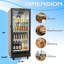 5.7 Cu.Ft Commercial Upright Beverage Display Refrigerator In Black With Glass Door