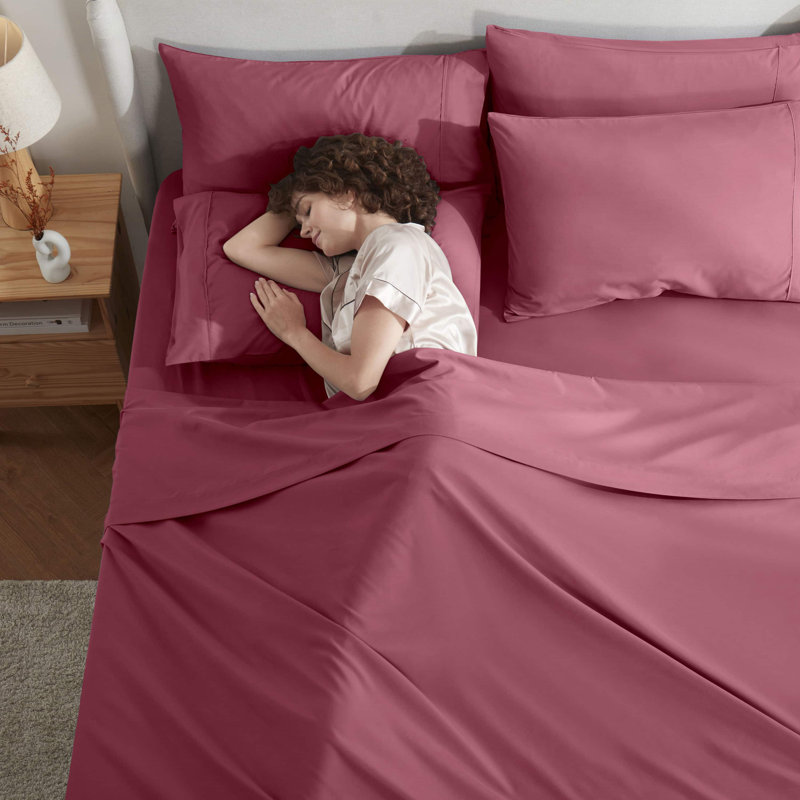 Ensemble de draps en microfibre Hotel Luxury, Bourgogne, Double