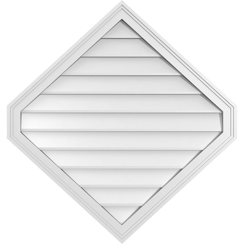 Ventilé vertical à pignon vertical 11/12 po, H 36 po x l 34 po x P 1,5 po