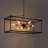 8-Light Modern Lantern Square Sputnik Metal Chandelier