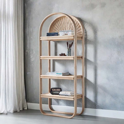 Simple All Rattan Bookcase
