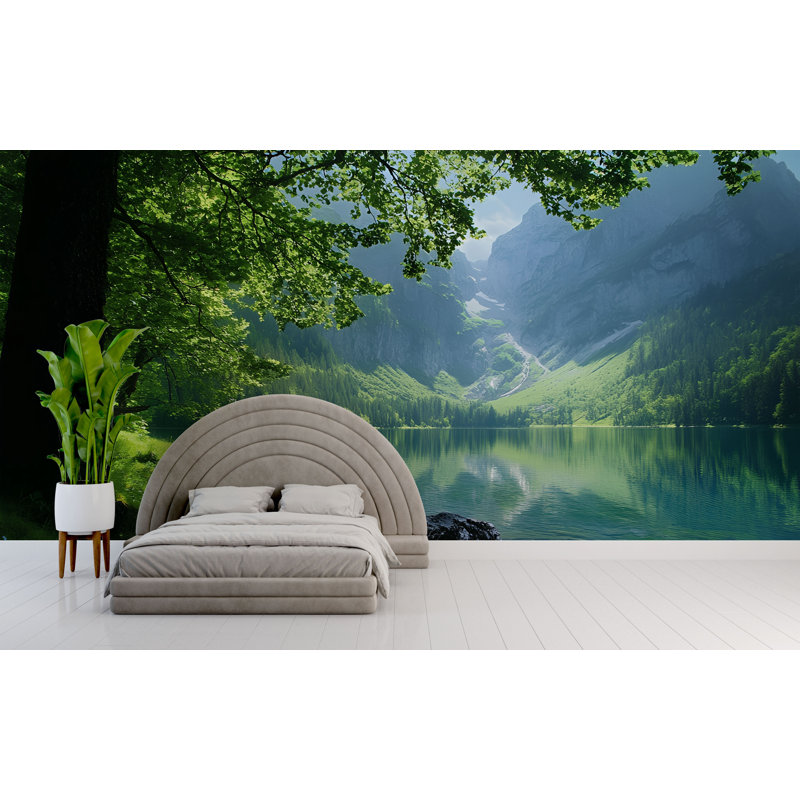 Papier peint Nature Lake, L 145 po x l 100 po, Peler et coller