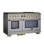 60 In. 7.9 Cu. Ft. 10 Burners Dual Fuel Range For Propane Gas In Stainless Steel With Kucht Horus Thermostat-1996192187-1996192069