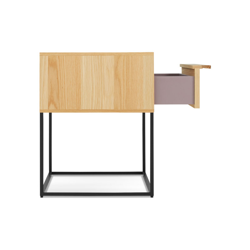 Rule 1 - Drawer Nightstand, Black/White Oak