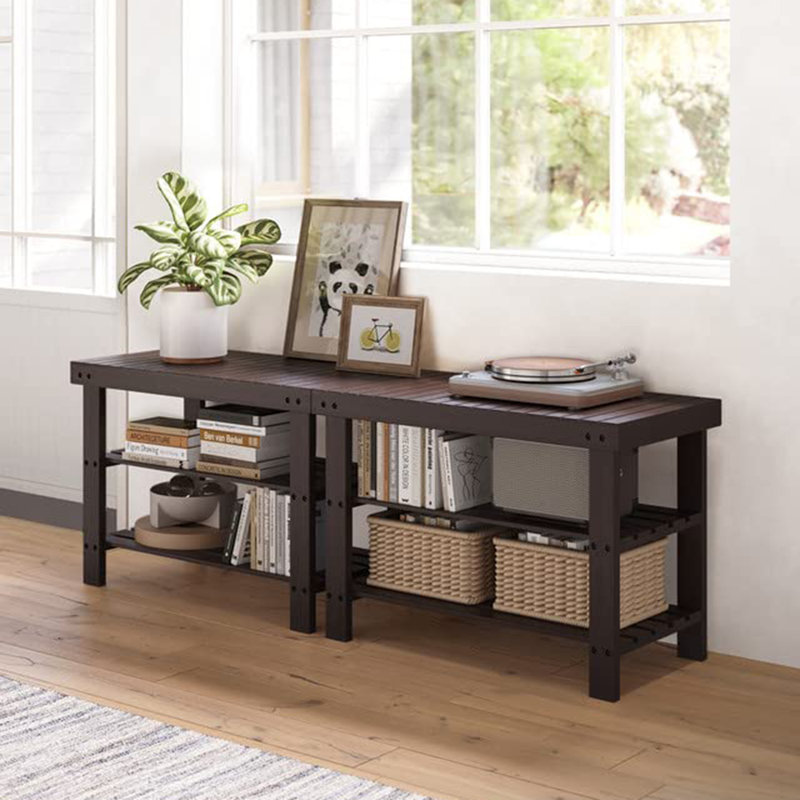 Mercidieu Bamboo Bench, Brown