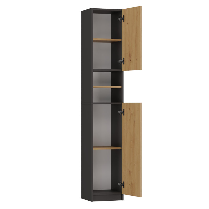 Davena Laminate Bathroom Cabinet, Black/Brown