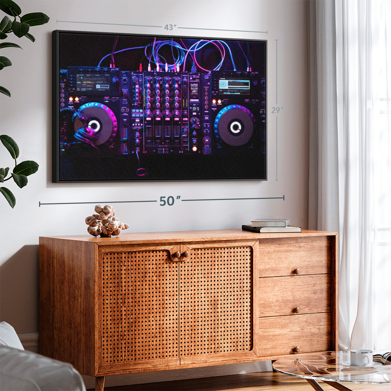 DJ Audio Controller Canvas Print, 29" H x 43" W