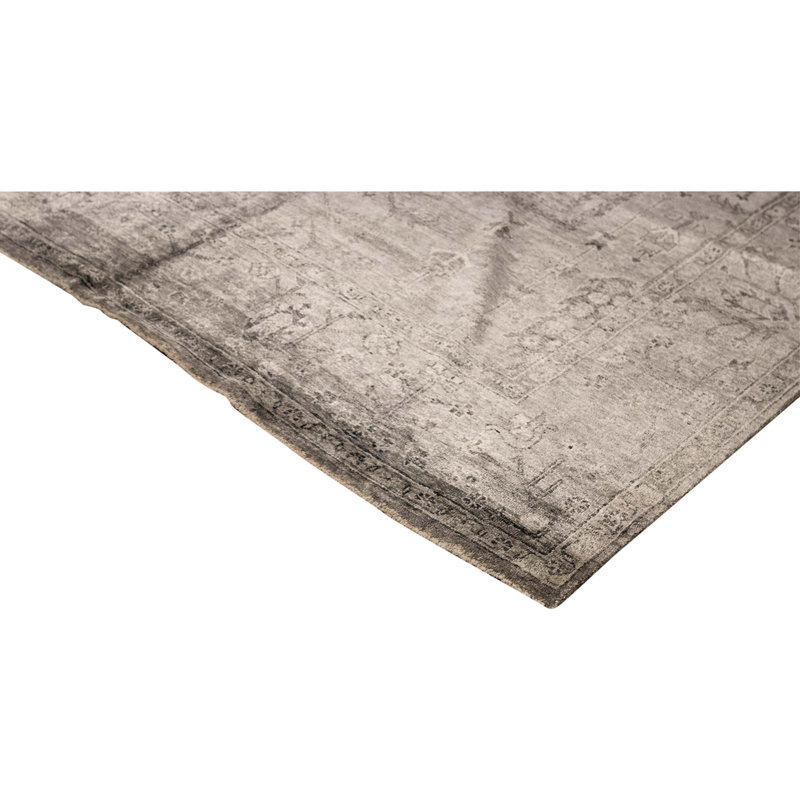 Tapis unique gris de 7 pi 11 po x 9 pi 9 po