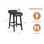 Tabourets de bar, tabourets de bar à hauteur de comptoir avec dossier bas et repose-pieds, structure en bois-320016068-320016069