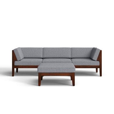 Ensemble de conversation modulaire avec coussins 4 pièces Deloris
