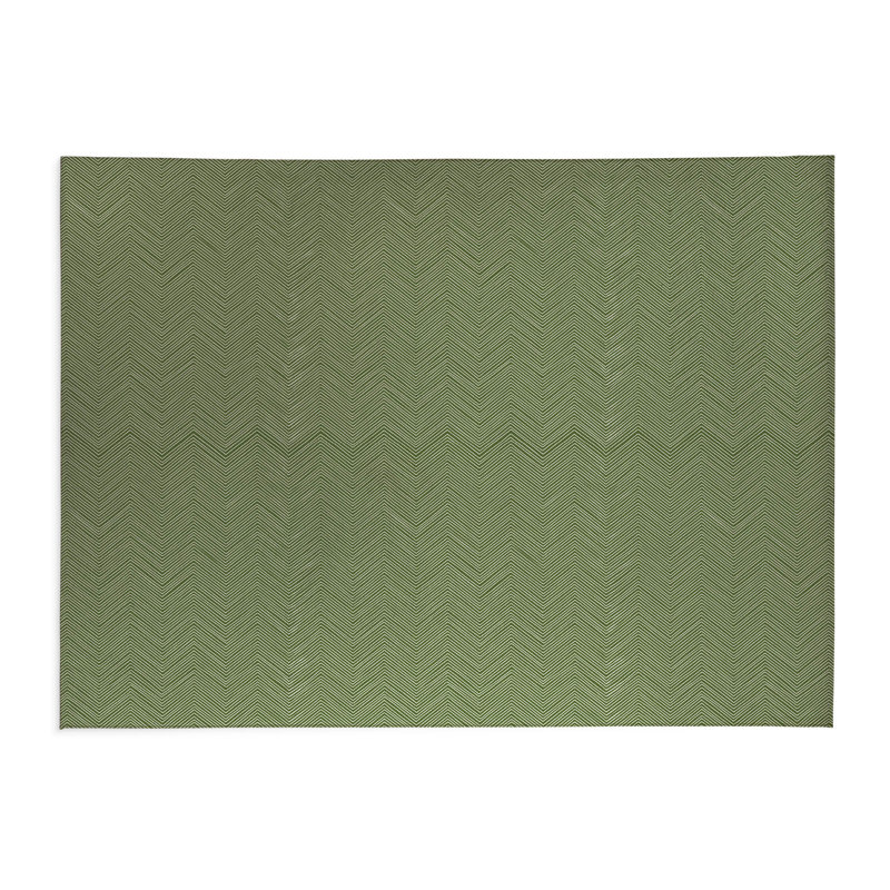 Tapis de cuisine à profil bas Byrdhill, Rectangulaire 3 pi x 5 pi, Vert olive