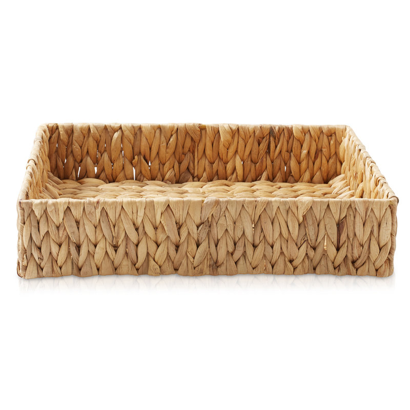 Casafield Bathroom Storage Baskets, Water Hyacinth Toilet Tank Topper Bins, Natural