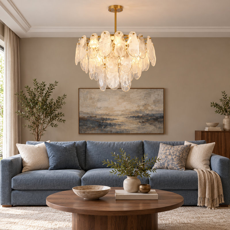 Lustre en cuivre moderne 8 lumières pour salle à manger Modern Luxury
