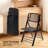 Patio Black Wood Folding Chair(Set Of 4)-2052164337
