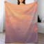 Jeté en flanelle rose, mauve et coucher de soleil-134403606