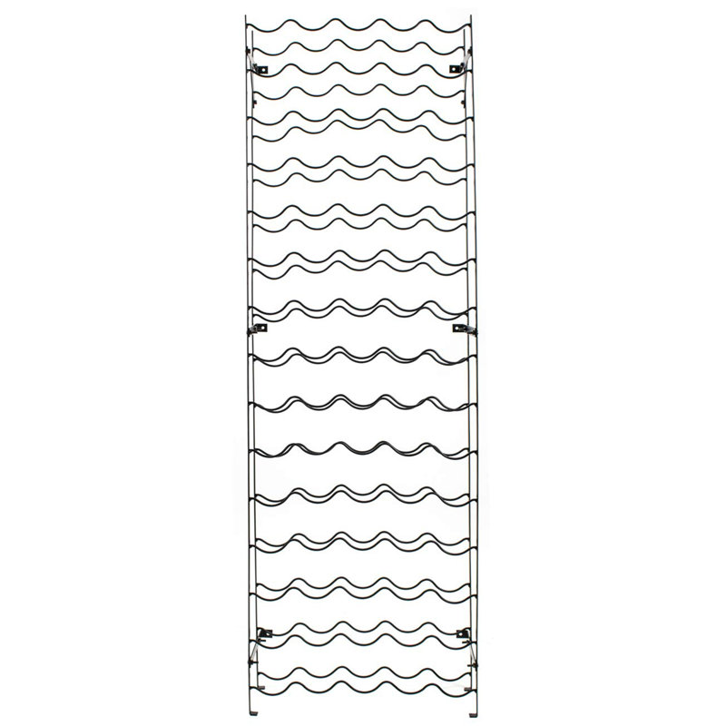 Rockrose 150 Bottle Wine Bottle Rack Black, 59.5" H x 19" W x 9.5" D