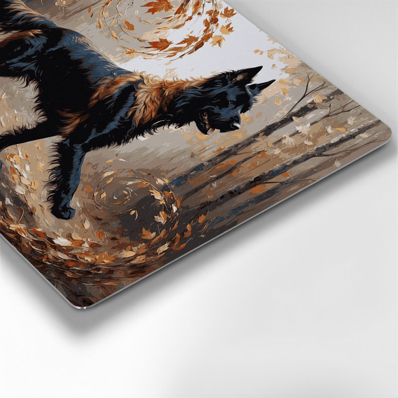 «Dogs Beauceron», art mural en métal brun, H 20 po x l 30 po