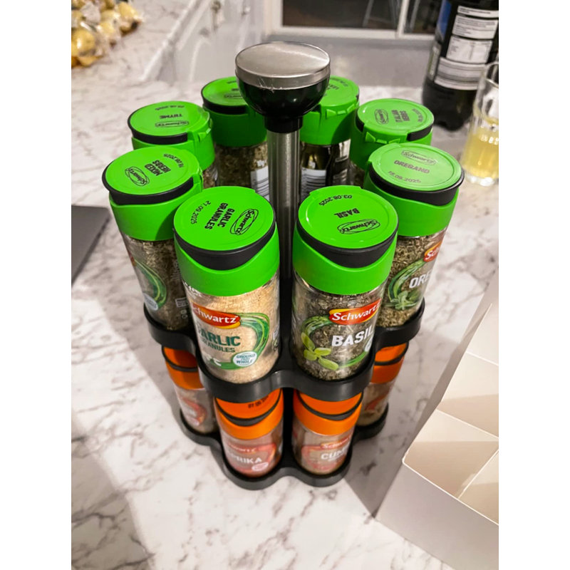 Freestanding Spice Jar & Rack Set