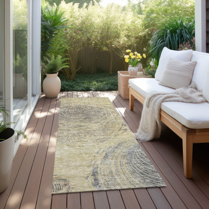 Alta Washable Abstract Indoor / Outdoor Rug, Runner 2'3" x 7'6"