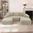 105.7"Cloud Sectional Couch With U-Shaped Chaise,Modern Modular Sofa With Deep Seat, Upholstered Couches For Living Room Bedroom,No Assembly Required,(Corduroy Fabric),Camel-368480368-368480380