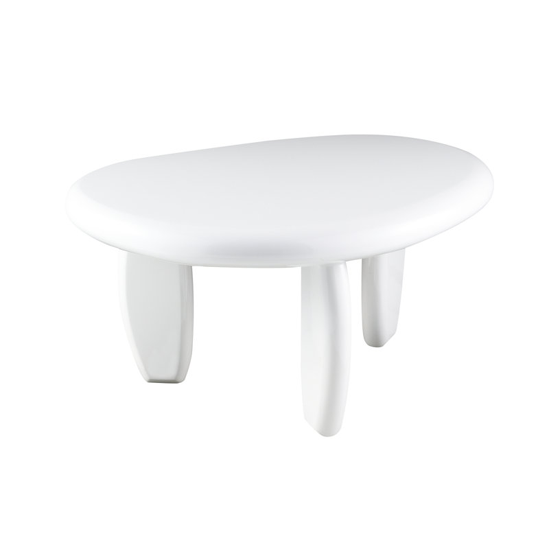 White High Gloss End Table