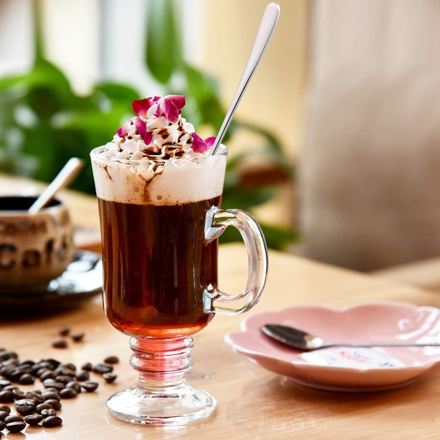 Kitchen Bar Tea Long Handle Stainless Steel Coffee Stirrers Milk Spoon  Teaspoon 