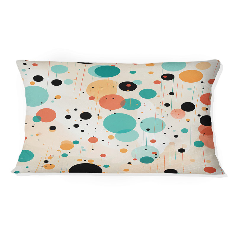 Motif à pois Modern Fusion Modern - Abstrait corail multicolore abstrait
