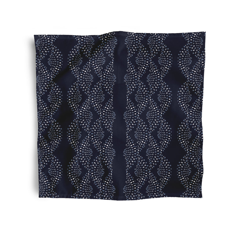 Charol Dotted Decor Napkins, Navy
