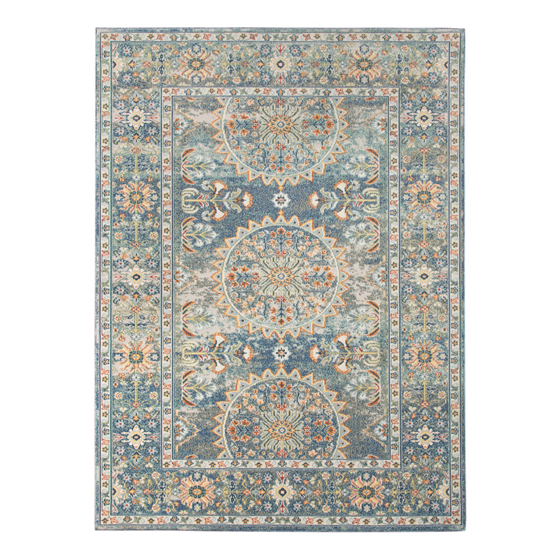 Colista Boho Medallion Durable Performance Indoor / Outdoor Area Rug, Rectangle 8'9" x 11'9"